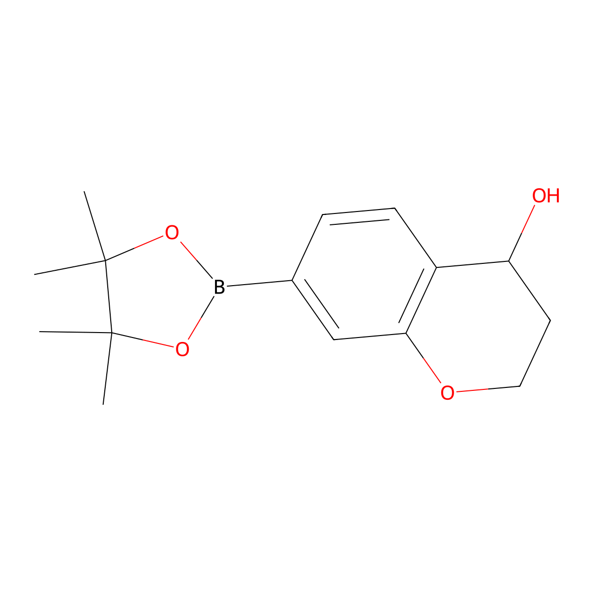 7-(4,4,5,5-Tetramethyl-1,3,2-dioxaborolan-2-YL)chroman-4-OL molecular structure, CAS 1314138-42-5