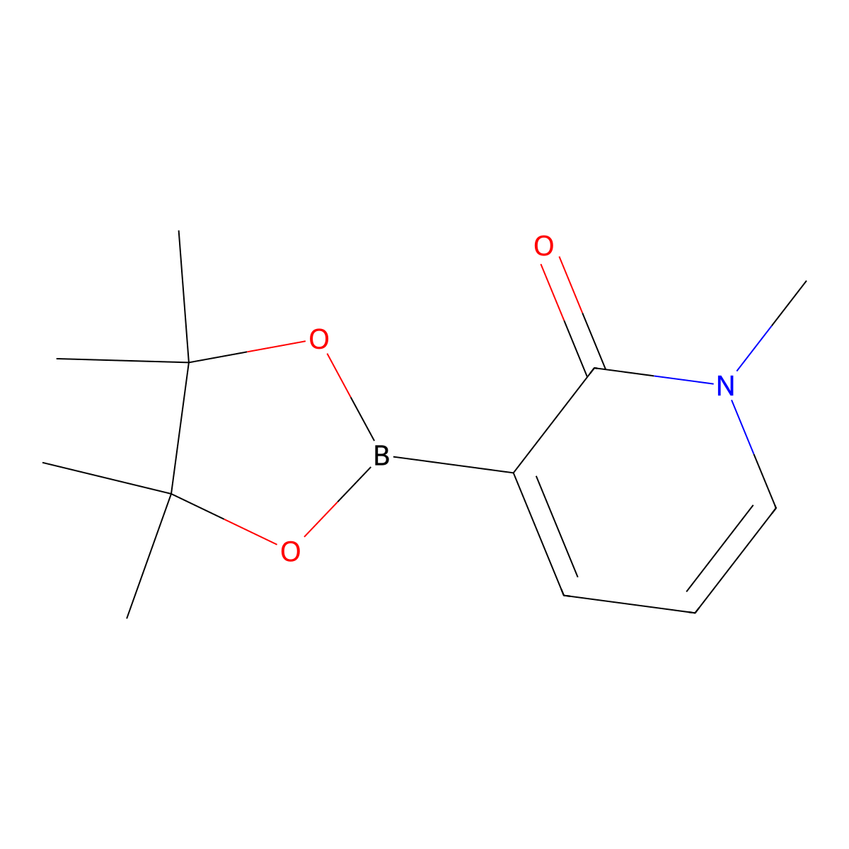 1-methyl-3-(4,4,5,5-tetramethyl-1,3,2-dioxaborolan-2-yl)pyridin-2(1H)-one molecular structure, CAS 1314140-36-7