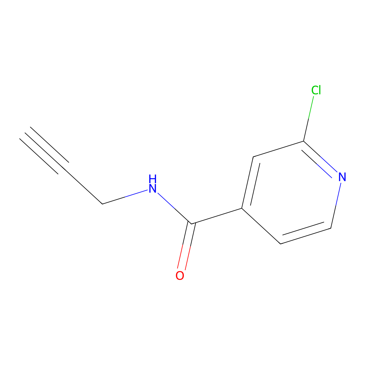 2-Chloro-N-(prop-2-YN-1-YL)pyridine-4-carboxamide molecular structure, CAS 131418-12-7