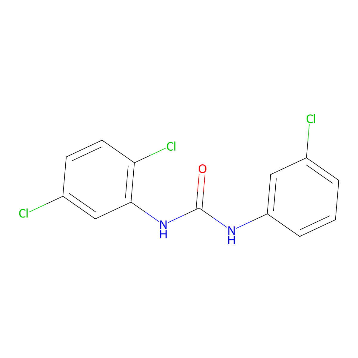 1-(3-Chlorophenyl)-3-(2,5-dichlorophenyl)urea molecular structure, CAS 13142-25-1