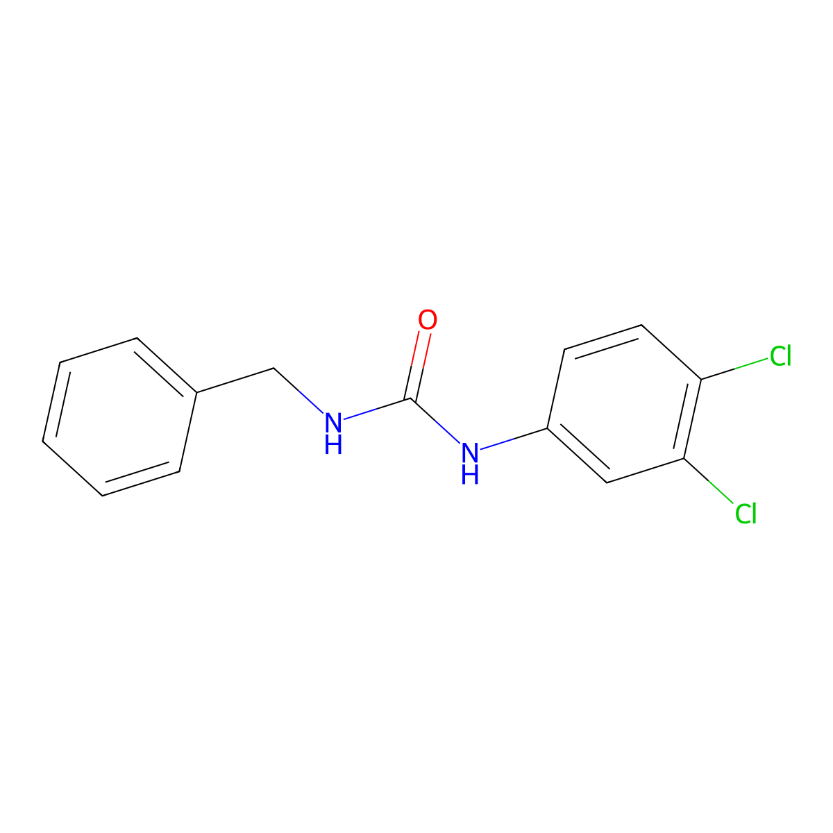 1-Benzyl-3-(3,4-dichlorophenyl)urea molecular structure, CAS 13142-33-1