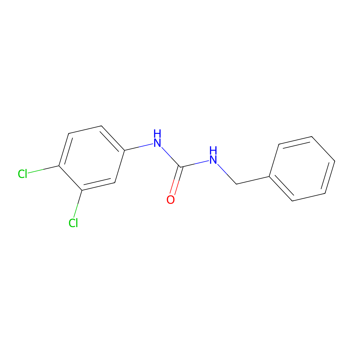 1-Benzyl-3-(3,4-dichlorophenyl)urea molecular structure, CAS 13142-33-1