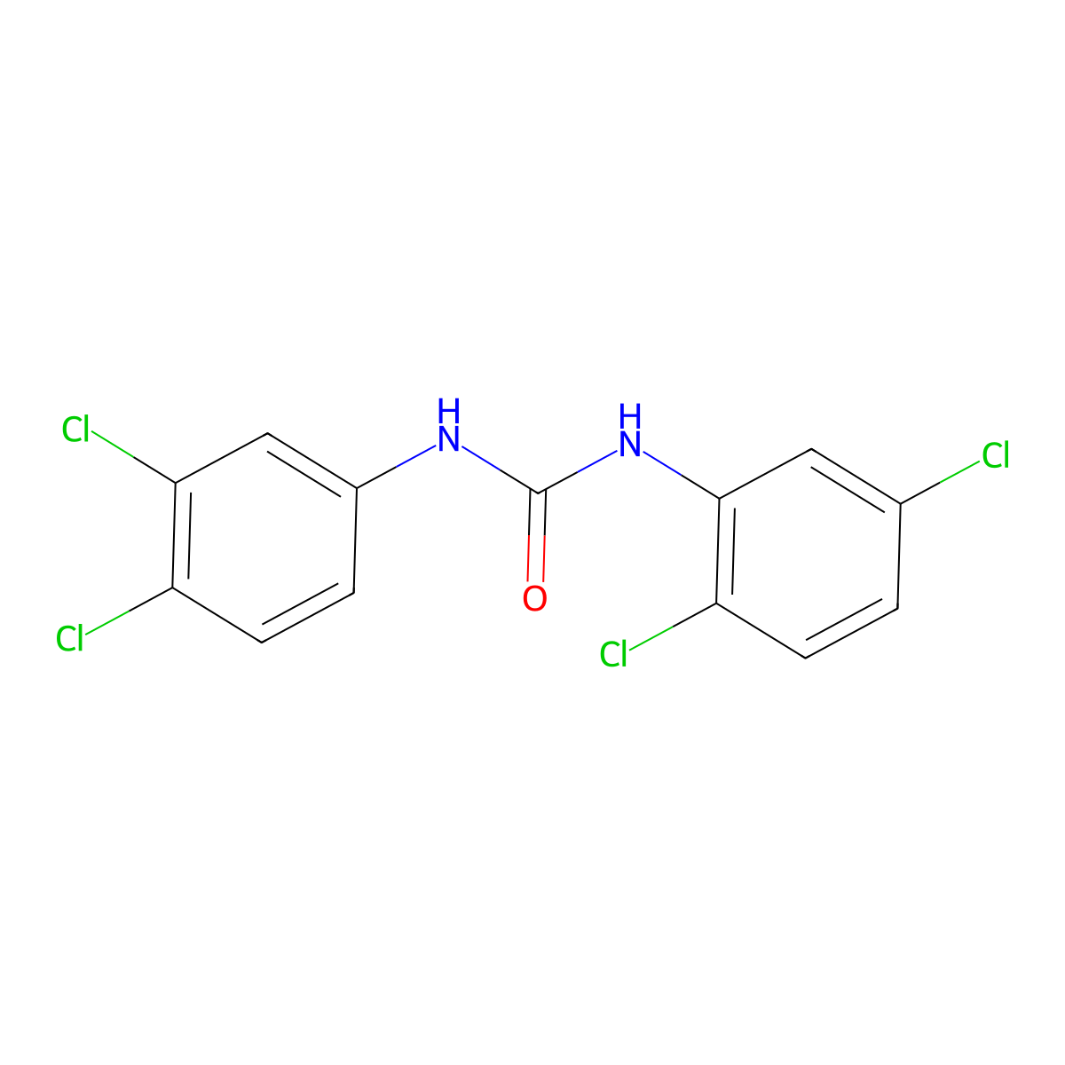 1-(2,5-Dichlorophenyl)-3-(3,4-dichlorophenyl)urea molecular structure, CAS 13142-50-2