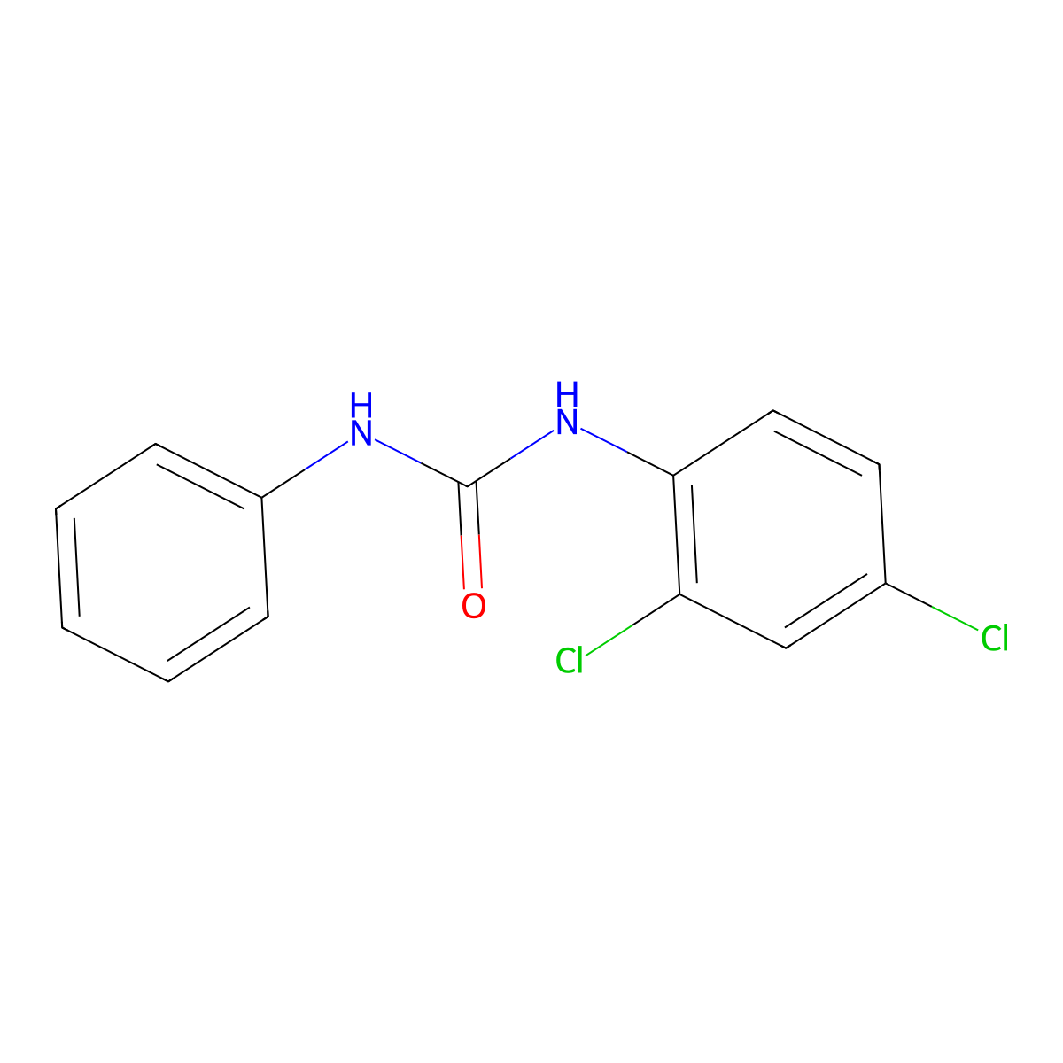 1-(2,4-Dichlorophenyl)-3-phenylurea molecular structure, CAS 13142-54-6