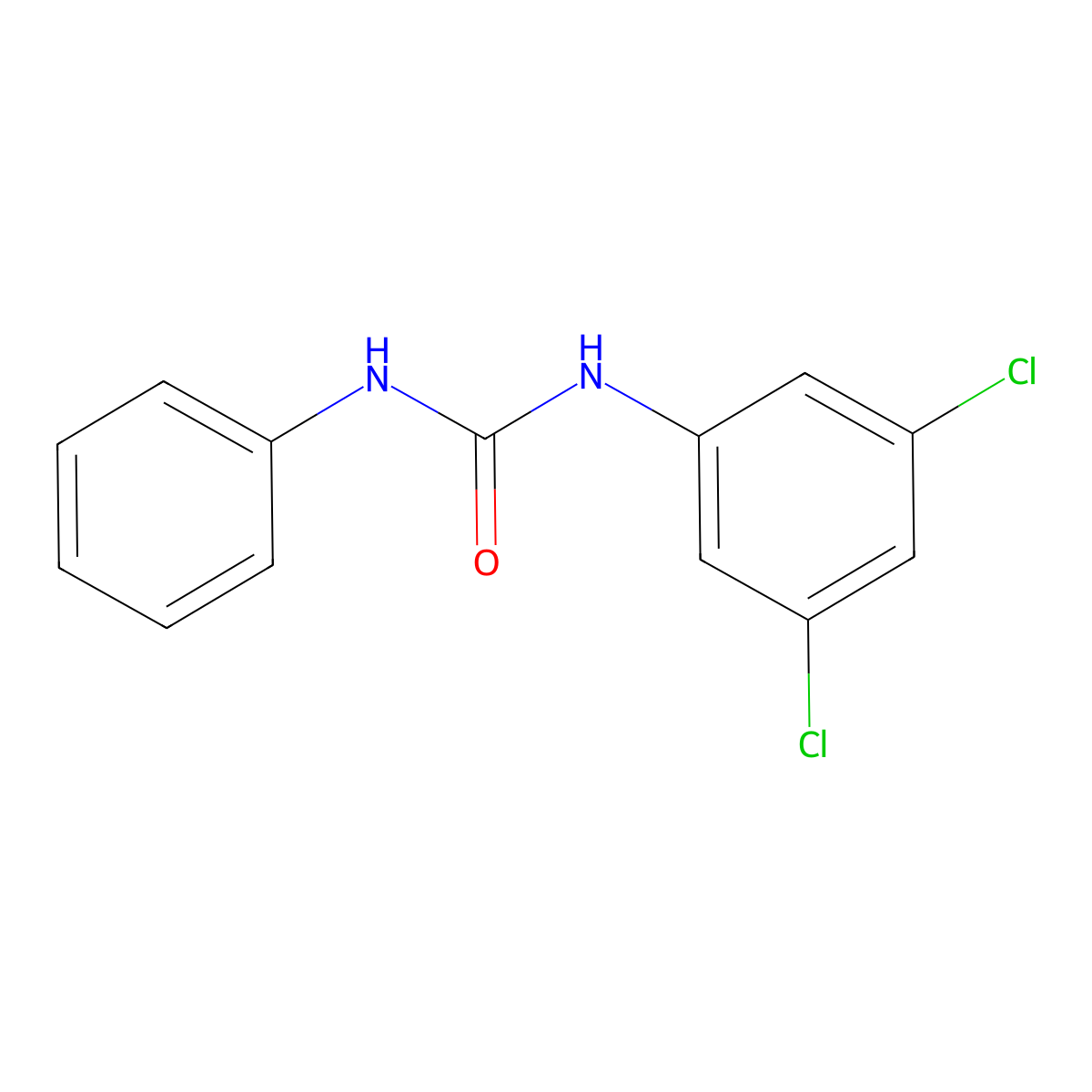 N-(3,5-Dichlorophenyl)-N'-phenylurea molecular structure, CAS 13142-58-0