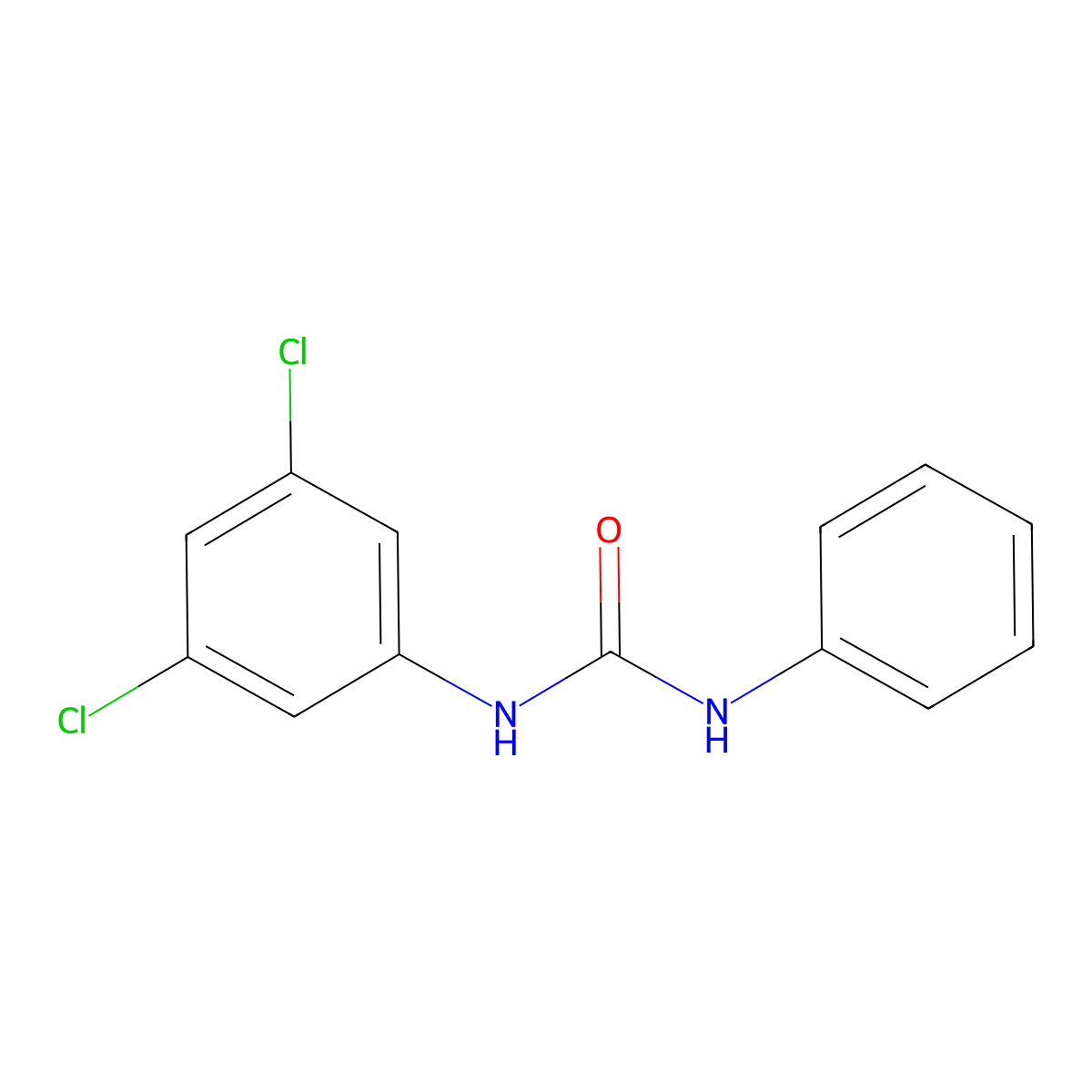 N-(3,5-Dichlorophenyl)-N'-phenylurea molecular structure, CAS 13142-58-0