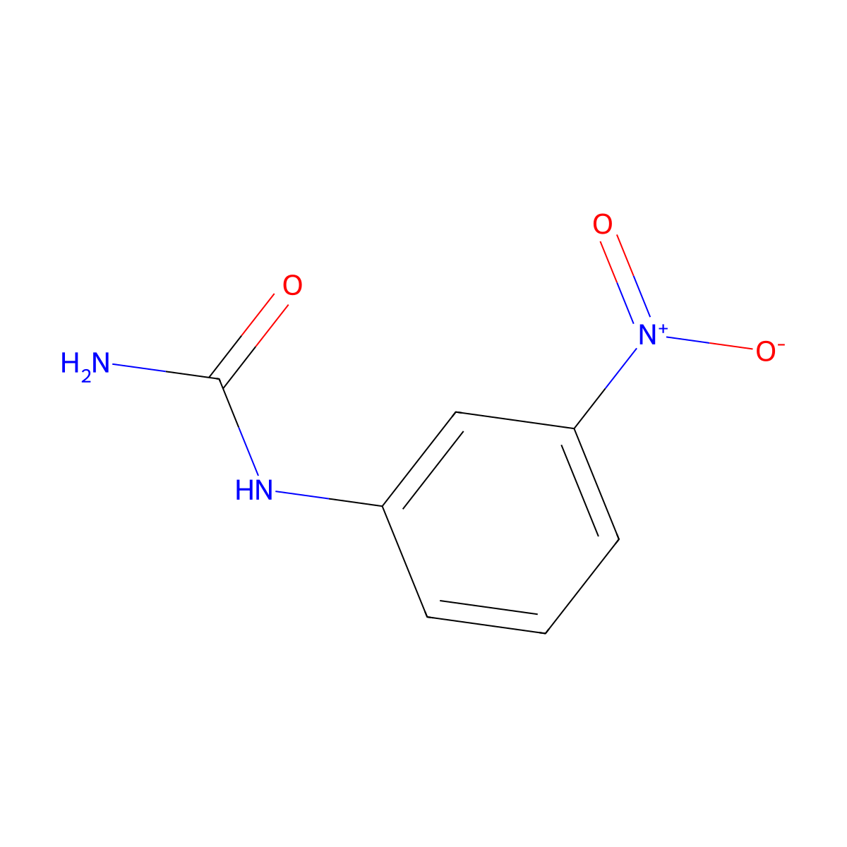 (3-Nitrophenyl)urea molecular structure, CAS 13142-61-5
