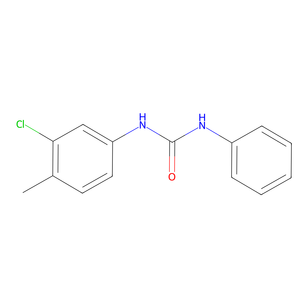1-(3-Chloro-4-methylphenyl)-3-phenylurea molecular structure, CAS 13142-65-9