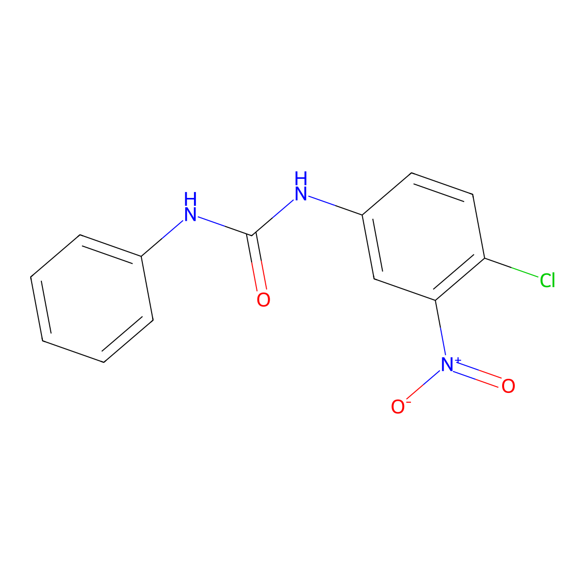 1-(4-Chloro-3-nitrophenyl)-3-phenylurea molecular structure, CAS 13142-69-3