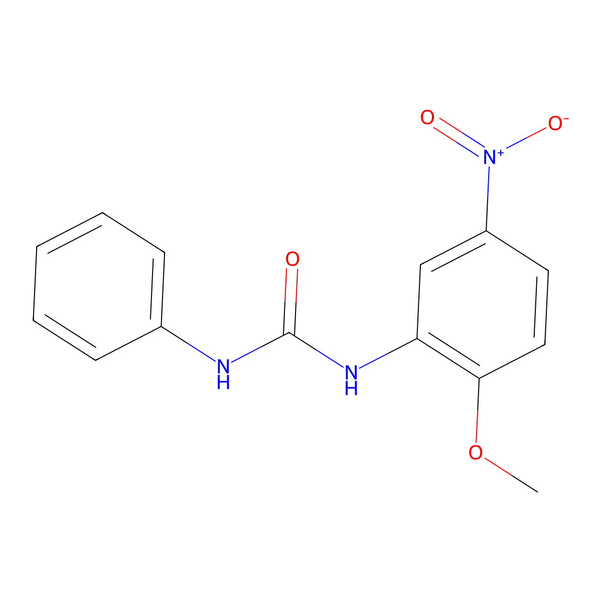 1-(2-Methoxy-5-nitrophenyl)-3-phenylurea molecular structure, CAS 13142-91-1