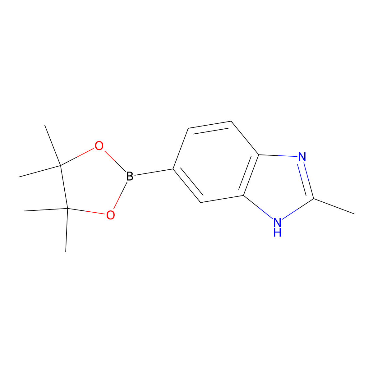 2-Methyl-1H-benzimidazole-5-boronic acid pinacol ester molecular structure, CAS 1314216-34-6