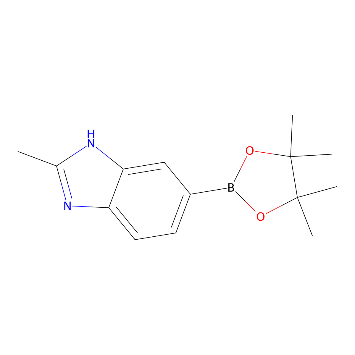 2-Methyl-1H-benzimidazole-5-boronic acid pinacol ester molecular structure, CAS 1314216-34-6