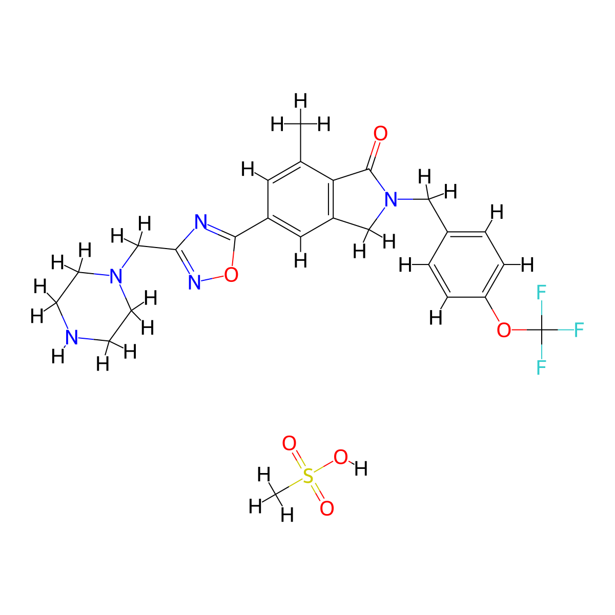 AZD-8529 mesylate molecular structure, CAS 1314217-69-0