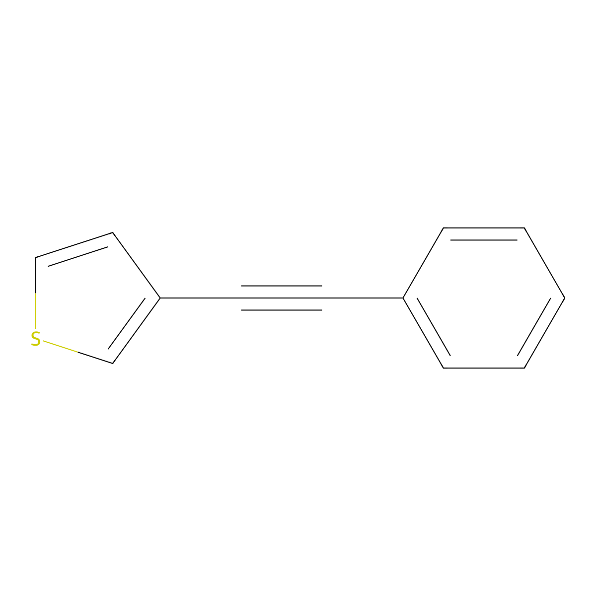 Thiophene, 3-(phenylethynyl)- molecular structure, CAS 131423-29-5