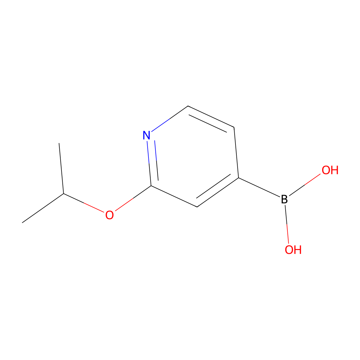 (2-Isopropoxypyridin-4-yl)boronic acid molecular structure, CAS 1314239-18-3