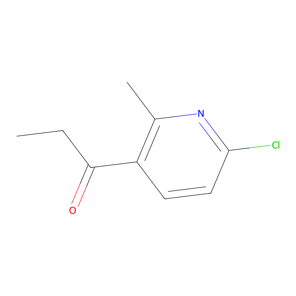 1-(6-Chloro-2-methyl-3-pyridinyl)propan-1-one molecular structure, CAS 1314239-21-8