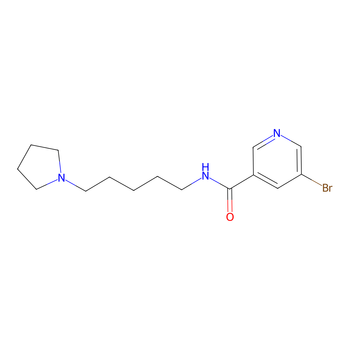 5-Bromo-N-(5-(pyrrolidin-1-YL)pentyl)nicotinamide molecular structure, CAS 1314241-35-4