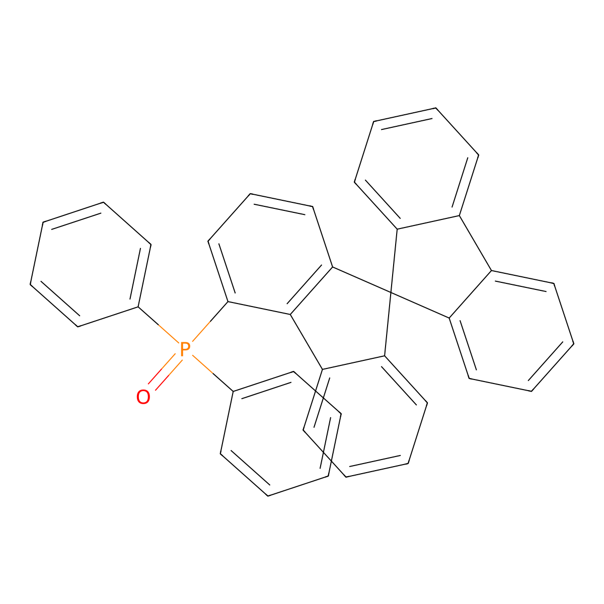 9,9'-Spirobi[fluoren]-4-yldiphenylphosphine oxide molecular structure, CAS 1314243-72-5