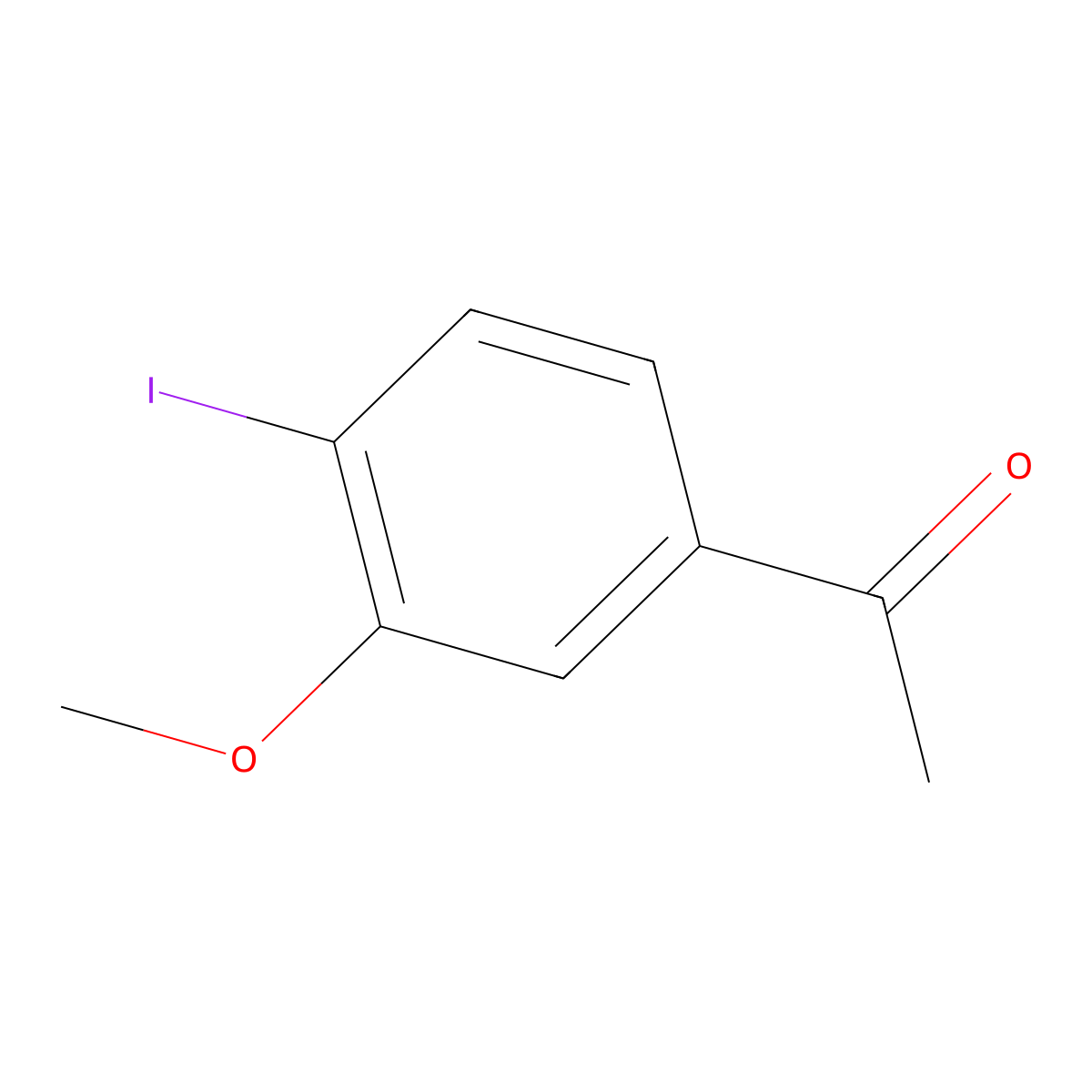 1-(4-Iodo-3-methoxyphenyl)ethanone molecular structure, CAS 1314254-38-0