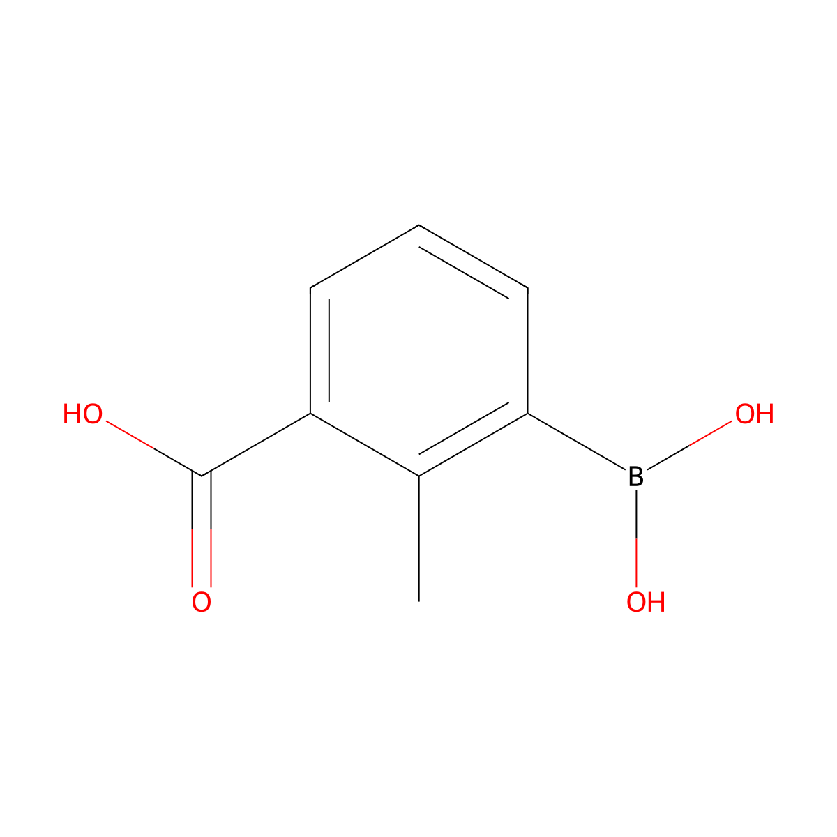 3-Borono-2-methylbenzoic acid molecular structure, CAS 1314264-61-3