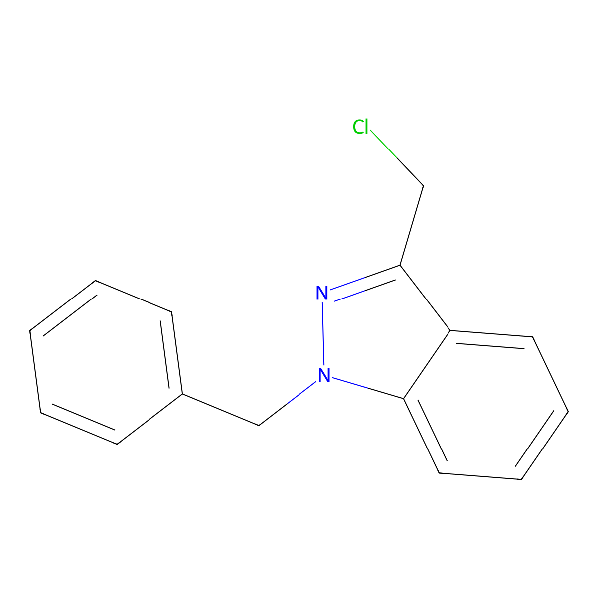 1-Benzyl-3-(chloromethyl)-1H-indazole molecular structure, CAS 131427-22-0