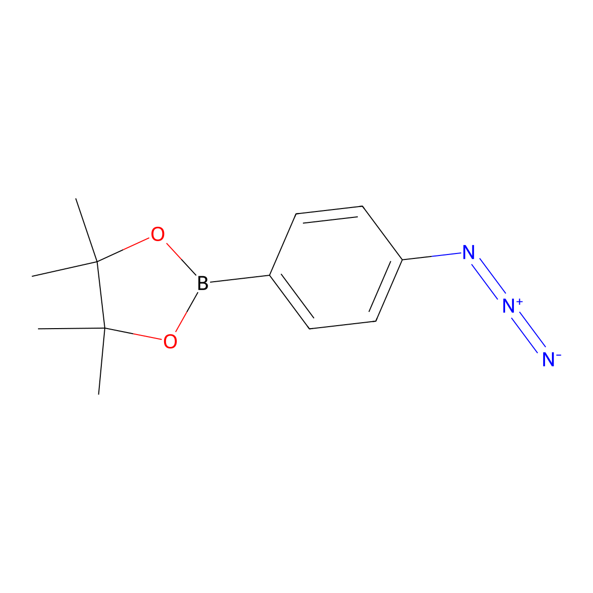 2-(4-Azidophenyl)-4,4,5,5-tetramethyl-1,3,2-dioxaborolane molecular structure, CAS 1314299-16-5