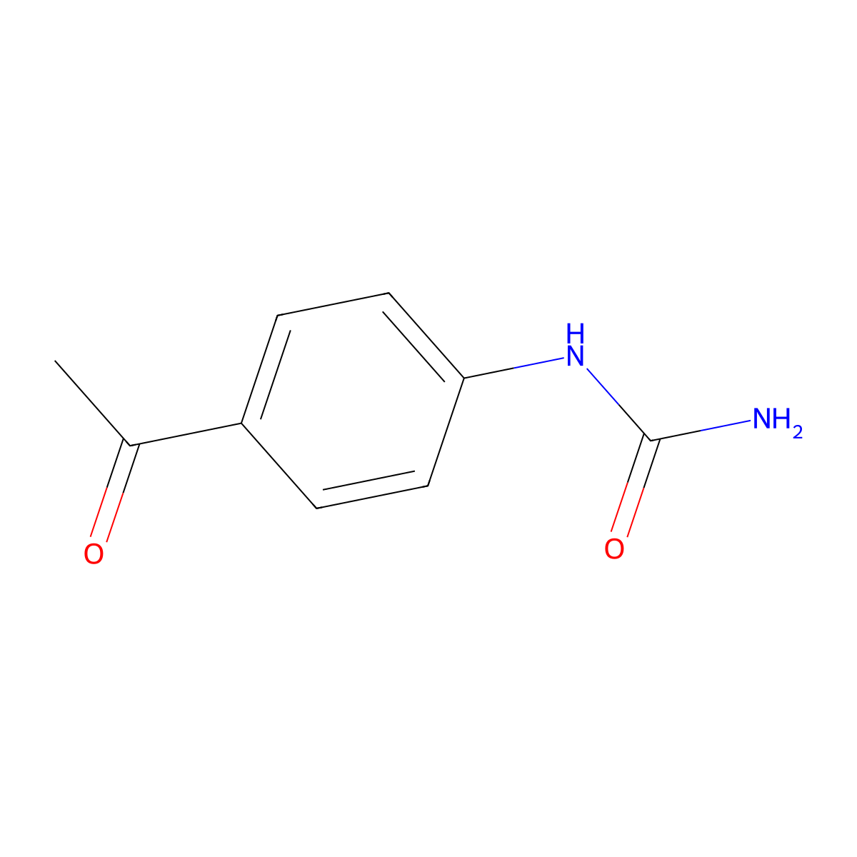 (4-Acetylphenyl)urea molecular structure, CAS 13143-02-7