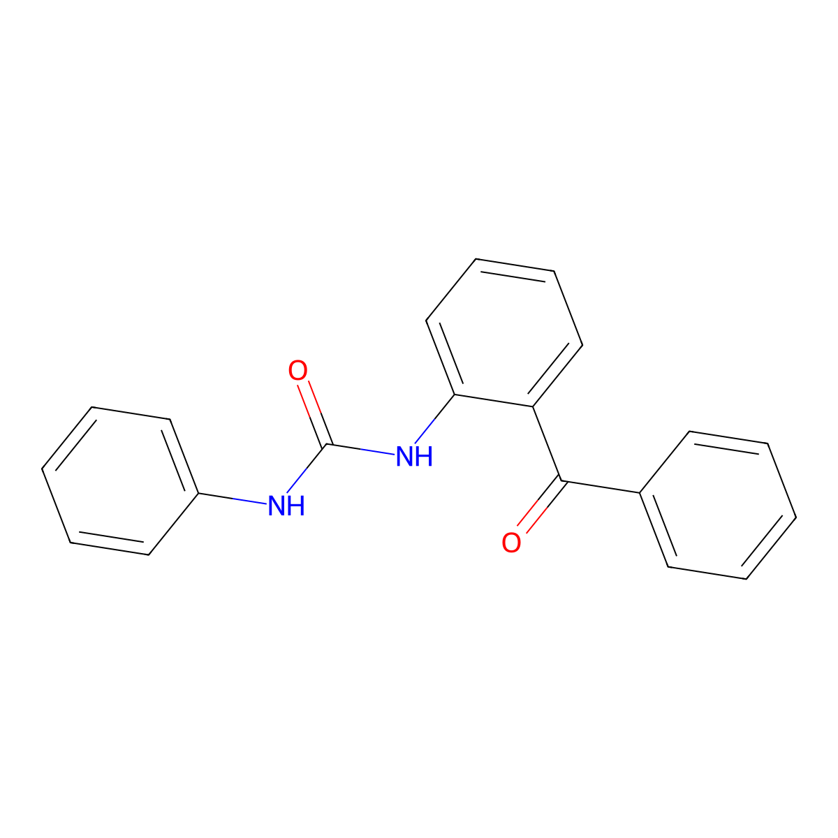 N-(2-Benzoylphenyl)-N'-phenylurea molecular structure, CAS 13143-05-0