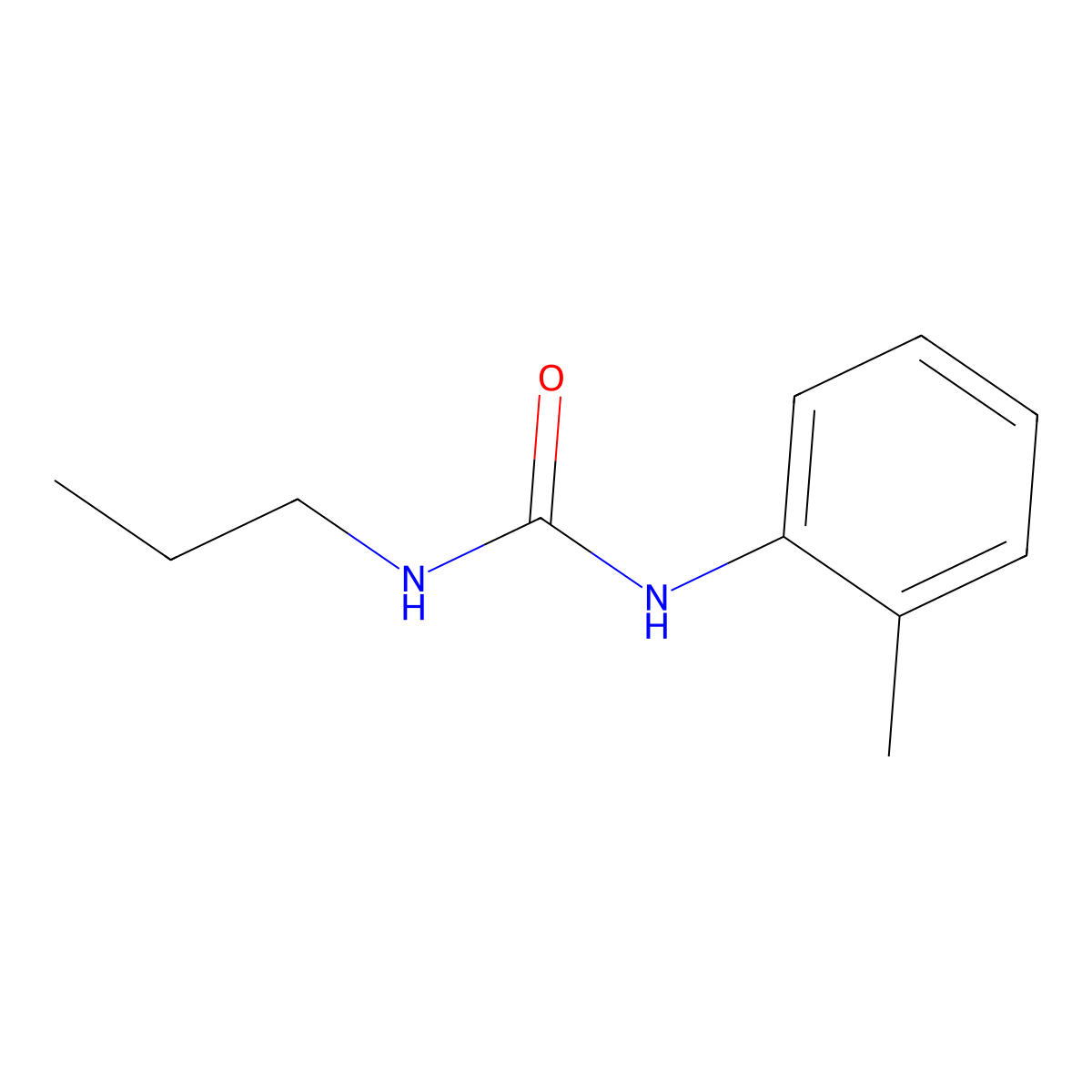1-Propyl-3-(O-tolyl)urea molecular structure, CAS 13143-12-9