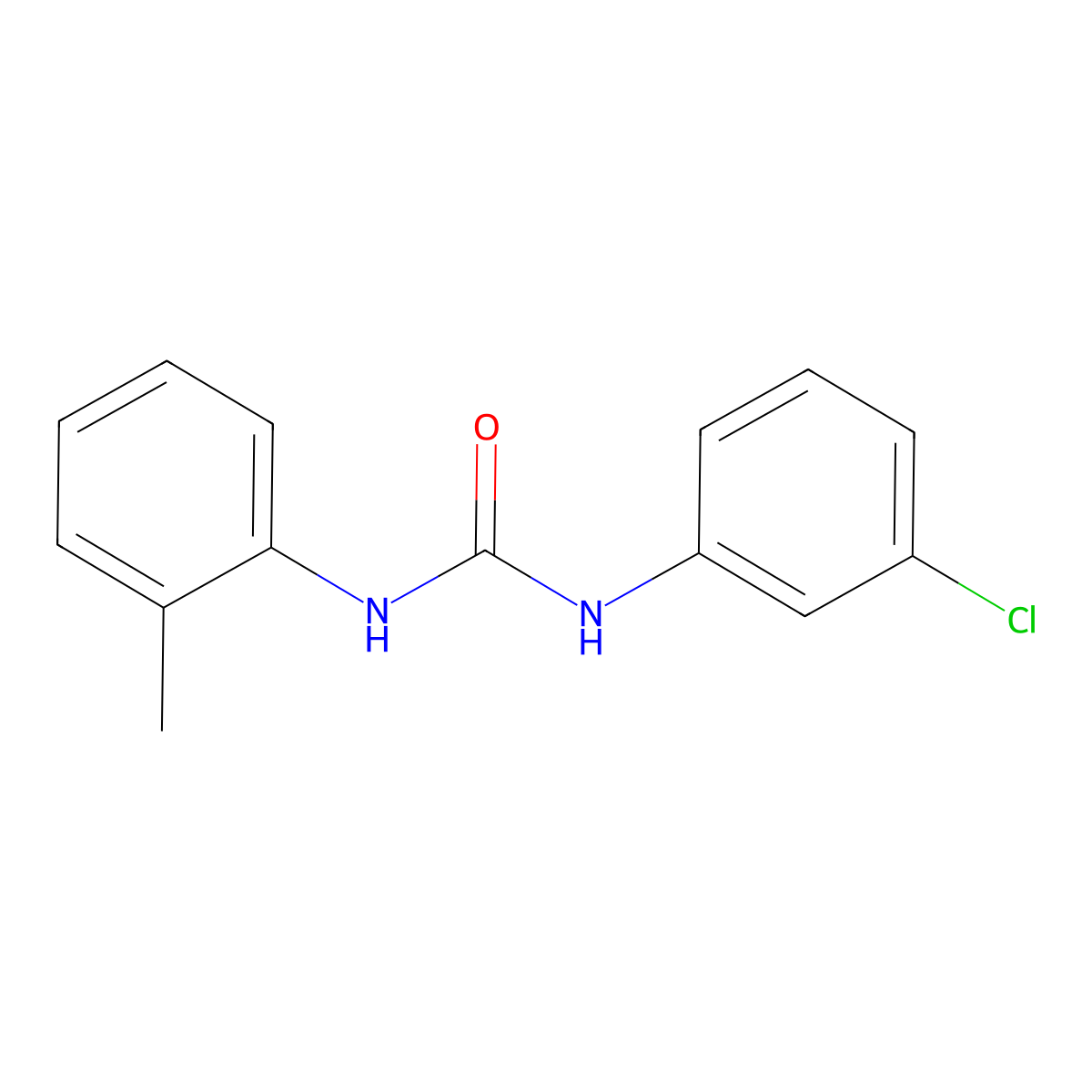 1-(3-Chlorophenyl)-3-(O-tolyl)urea molecular structure, CAS 13143-21-0