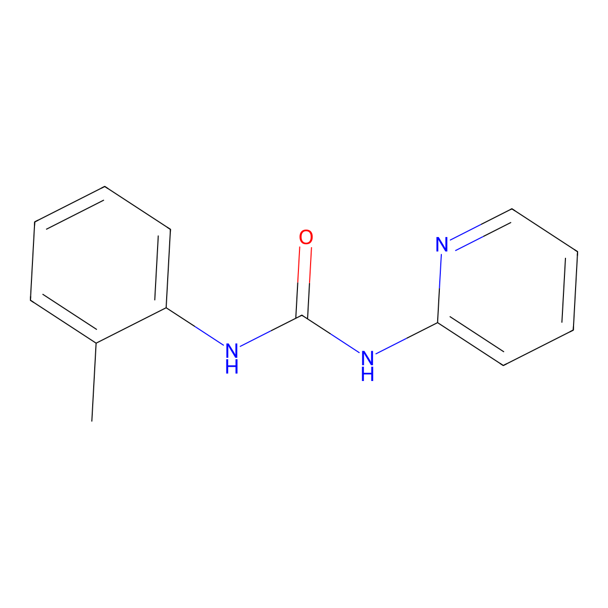 1-(2-Methylphenyl)-3-pyridin-2-ylurea molecular structure, CAS 13143-26-5
