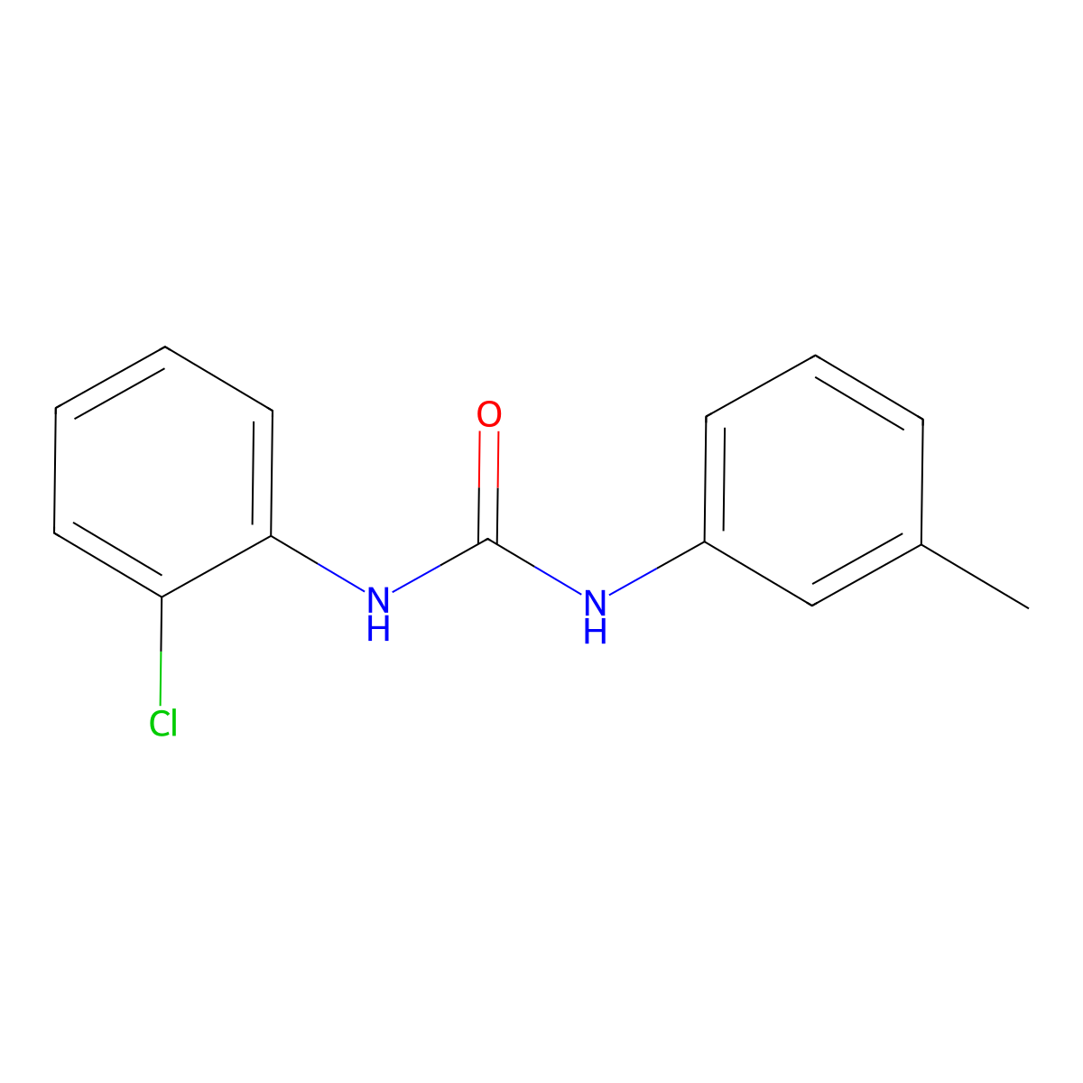 1-(2-Chlorophenyl)-3-(M-tolyl)urea molecular structure, CAS 13143-33-4