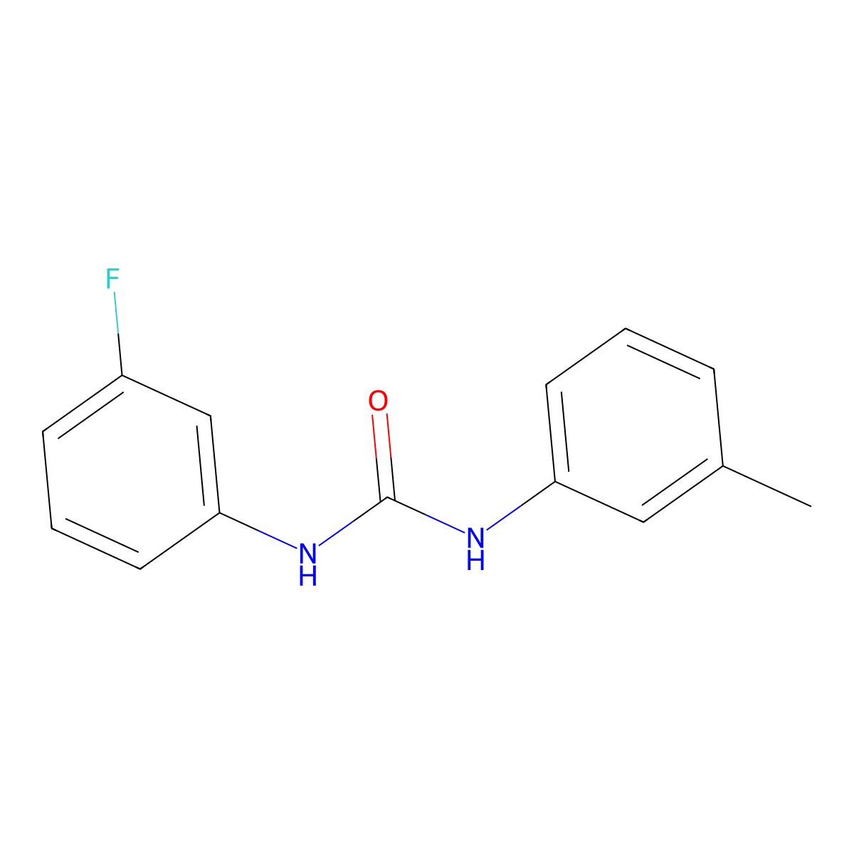1-(3-Fluorophenyl)-3-(3-methylphenyl)urea molecular structure, CAS 13143-34-5