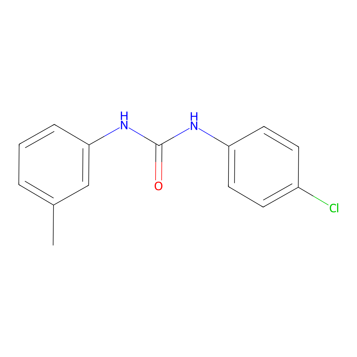 1-(4-Chlorophenyl)-3-(M-tolyl)urea molecular structure, CAS 13143-36-7