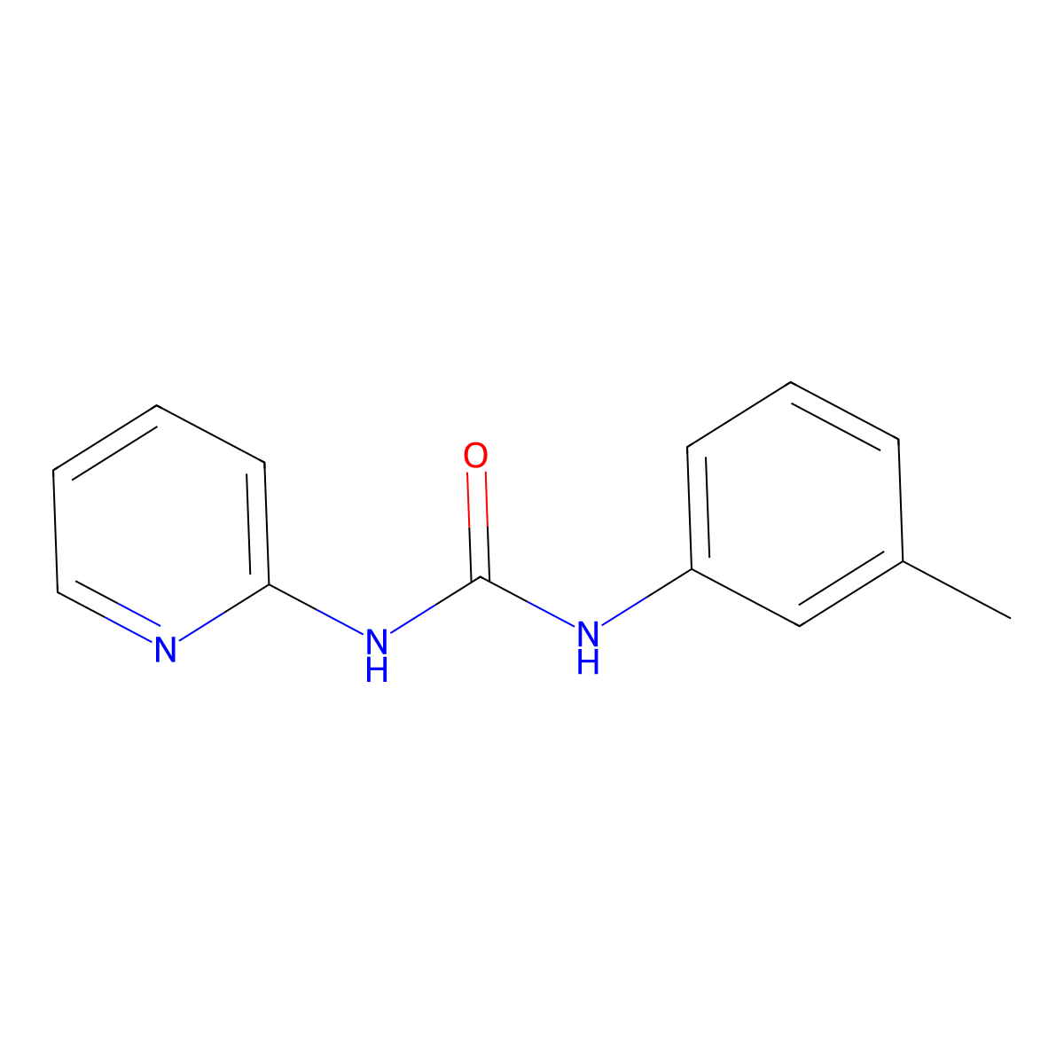 1-(3-Methylphenyl)-3-pyridin-2-ylurea molecular structure, CAS 13143-44-7