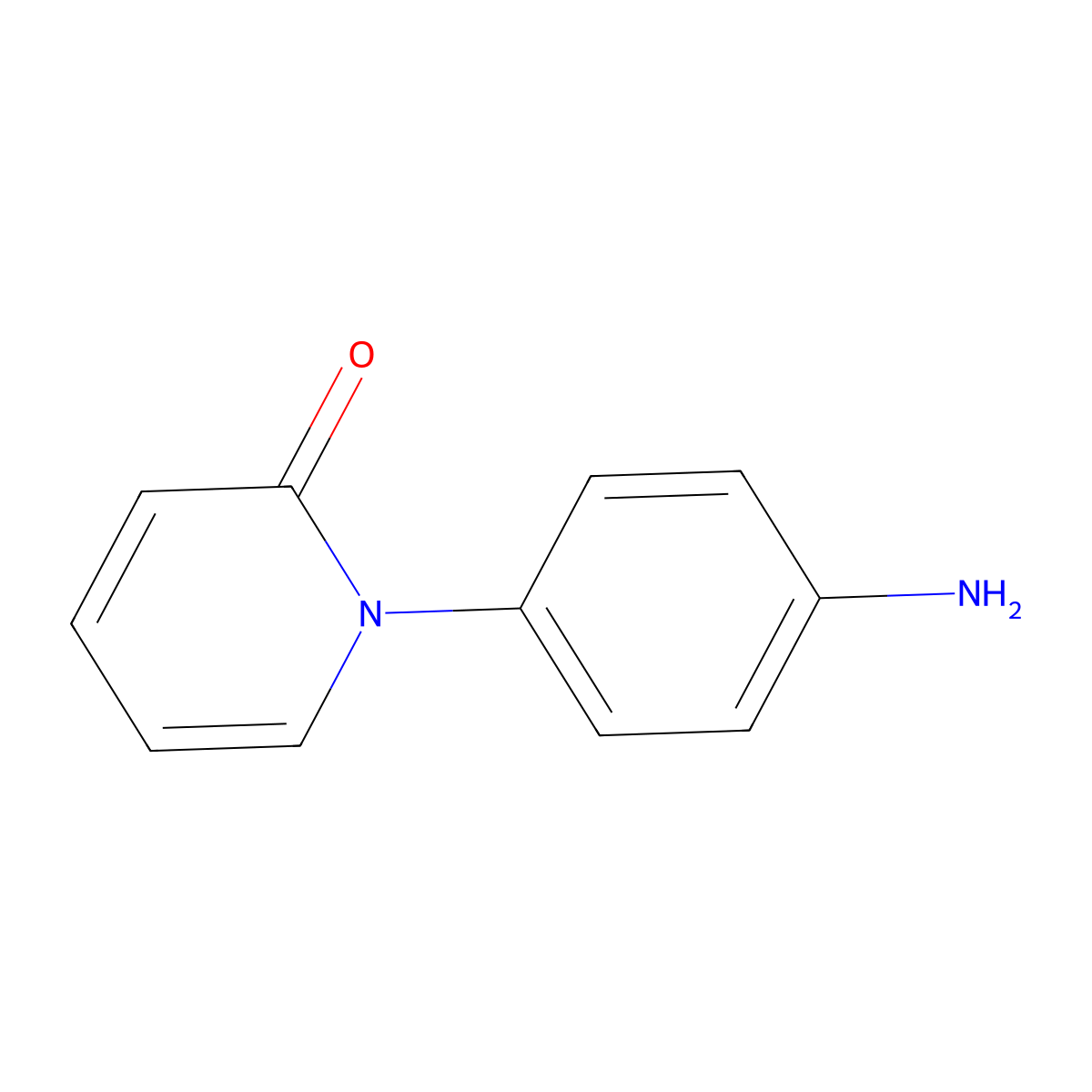 1-(4-Aminophenyl)-1H-pyridin-2-one molecular structure, CAS 13143-47-0