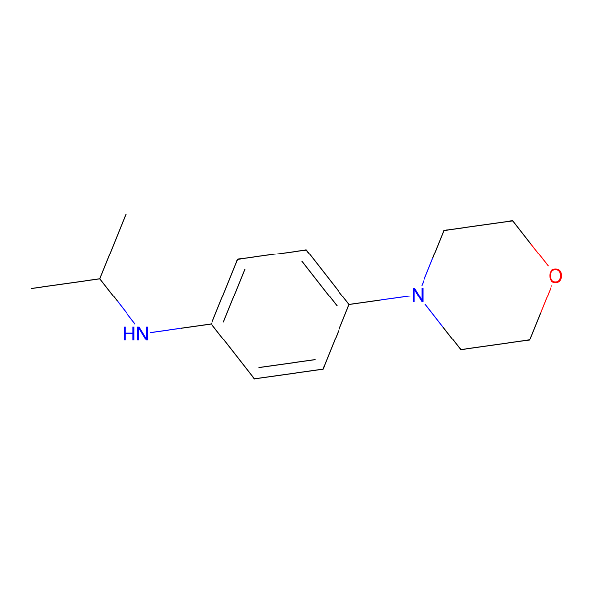 4-(morpholin-4-yl)-N-(propan-2-yl)aniline molecular structure, CAS 13143-61-8