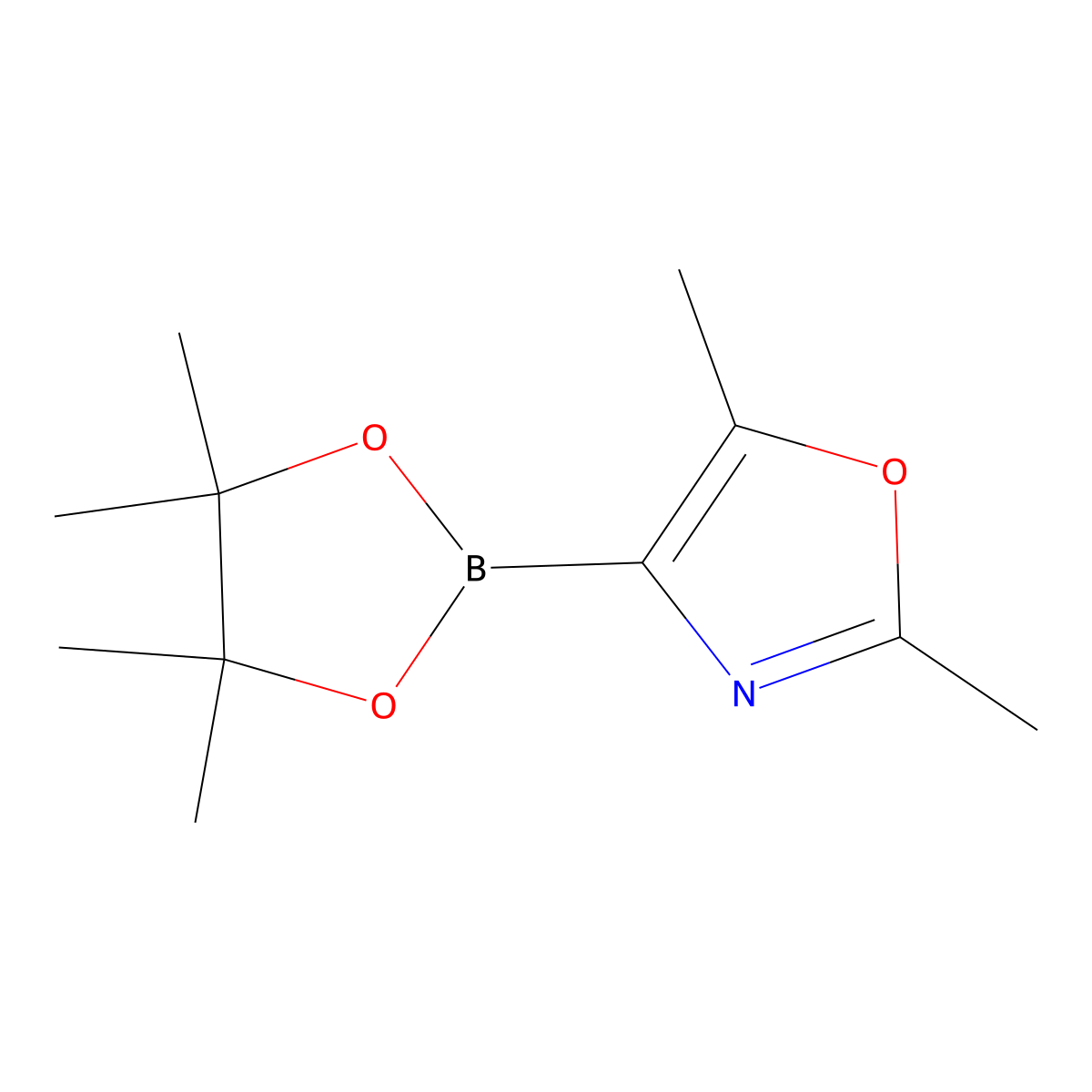 2,5-Dimethyl-4-(4,4,5,5-tetramethyl-[1,3,2]dioxaborolan-2-yl)-oxazole molecular structure, CAS 1314306-07-4