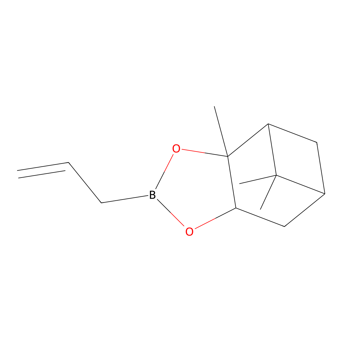 (3aS,4S,6S,7aR)-3a,5,5-Trimethyl-2-(prop-2-en-1-yl)hexahydro-2H-4,6-methano-1,3,2-benzodioxaborole molecular structure, CAS 131433-93-7