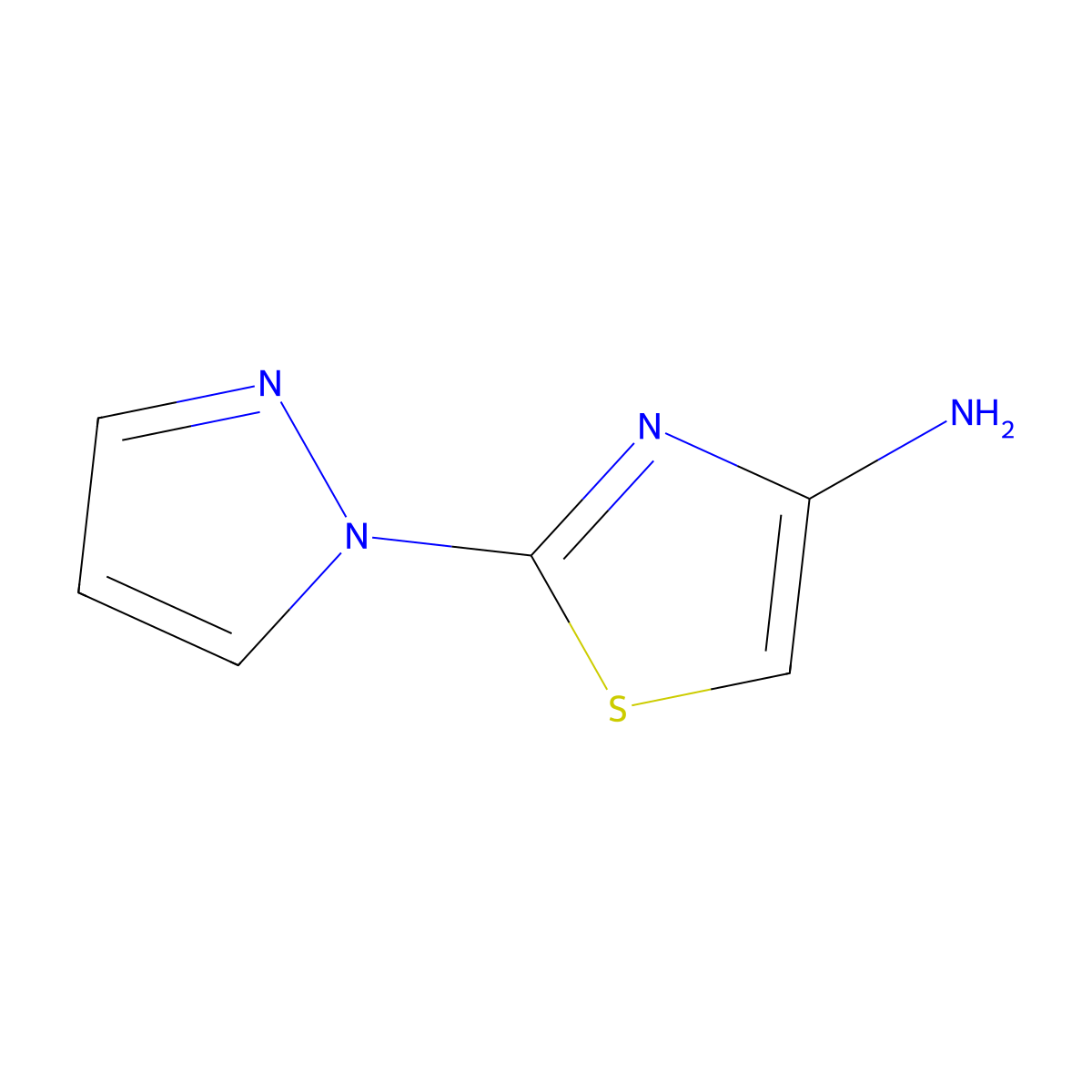 4-Amino-2-(1H-pyrazol-1-yl)thiazole molecular structure, CAS 1314353-38-2