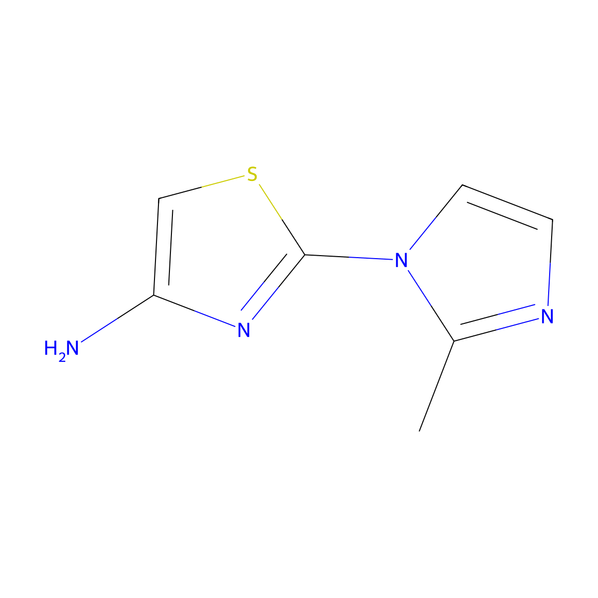 4-Amino-2-(2-methylimidazol-1-yl)thiazole molecular structure, CAS 1314353-40-6