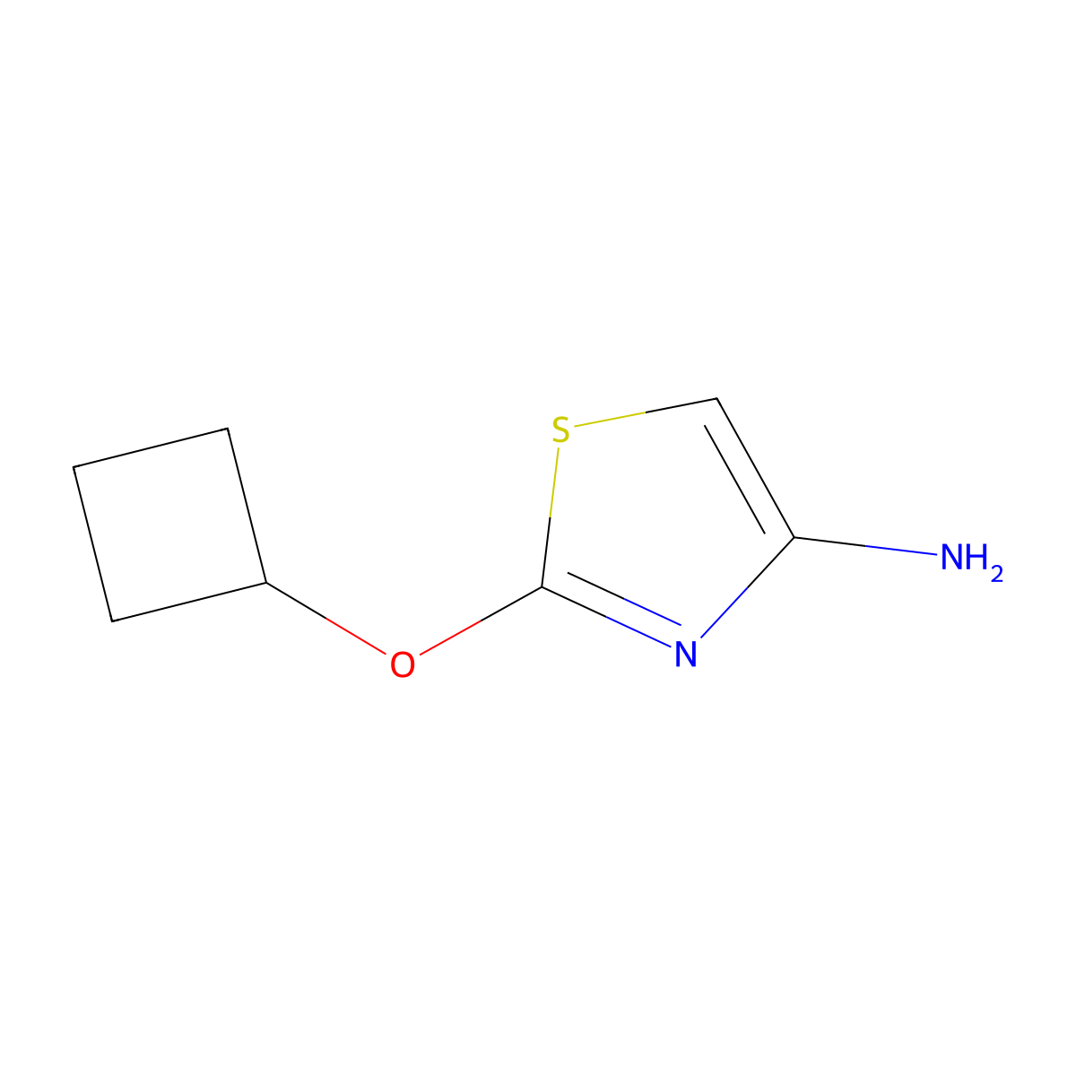 4-Amino-2-(cyclobutoxy)thiazole molecular structure, CAS 1314353-41-7