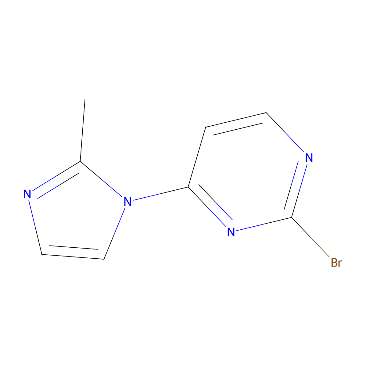2-Bromo-4-(2-methyl-1H-imidazol-1-yl)pyrimidine molecular structure, CAS 1314353-48-4