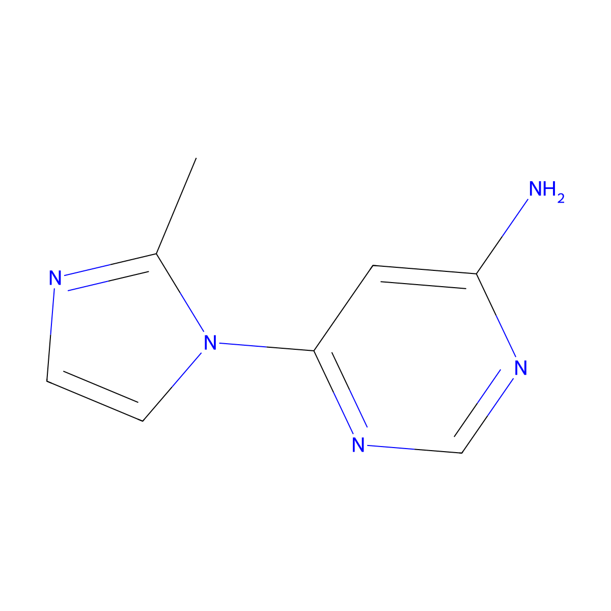 6-(2-methyl-1H-imidazol-1-yl)pyrimidin-4-amine molecular structure, CAS 1314353-51-9