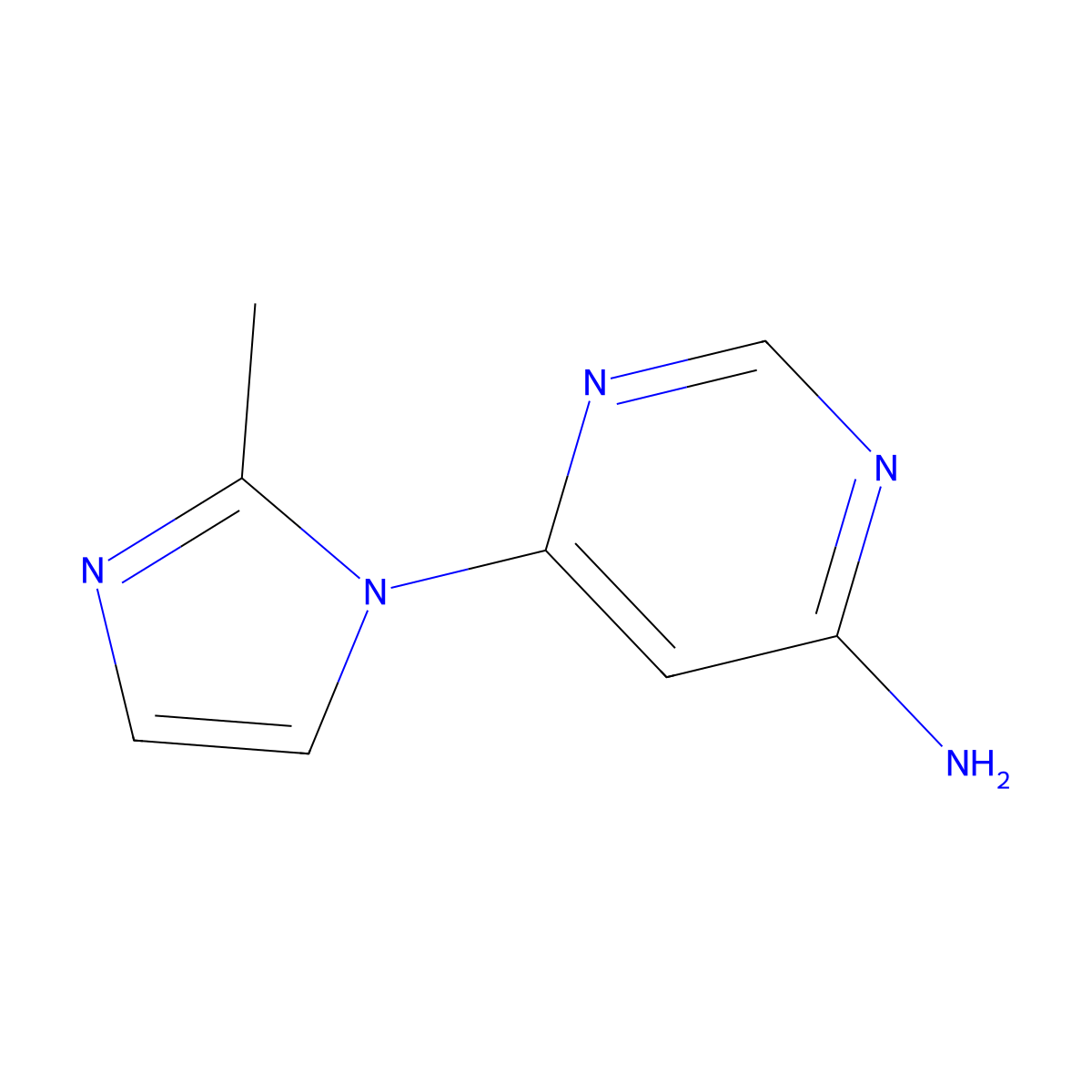 6-(2-methyl-1H-imidazol-1-yl)pyrimidin-4-amine molecular structure, CAS 1314353-51-9