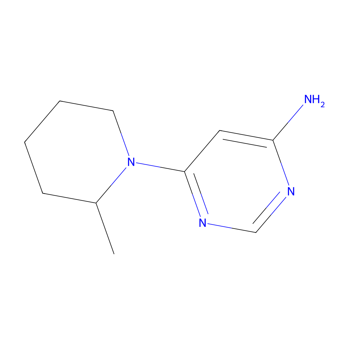 6-(2-Methylpiperidin-1-yl)pyrimidin-4-amine molecular structure, CAS 1314353-57-5