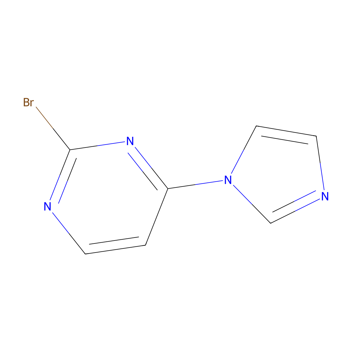 2-Bromo-4-(imidazol-1-YL)pyrimidine molecular structure, CAS 1314353-60-0