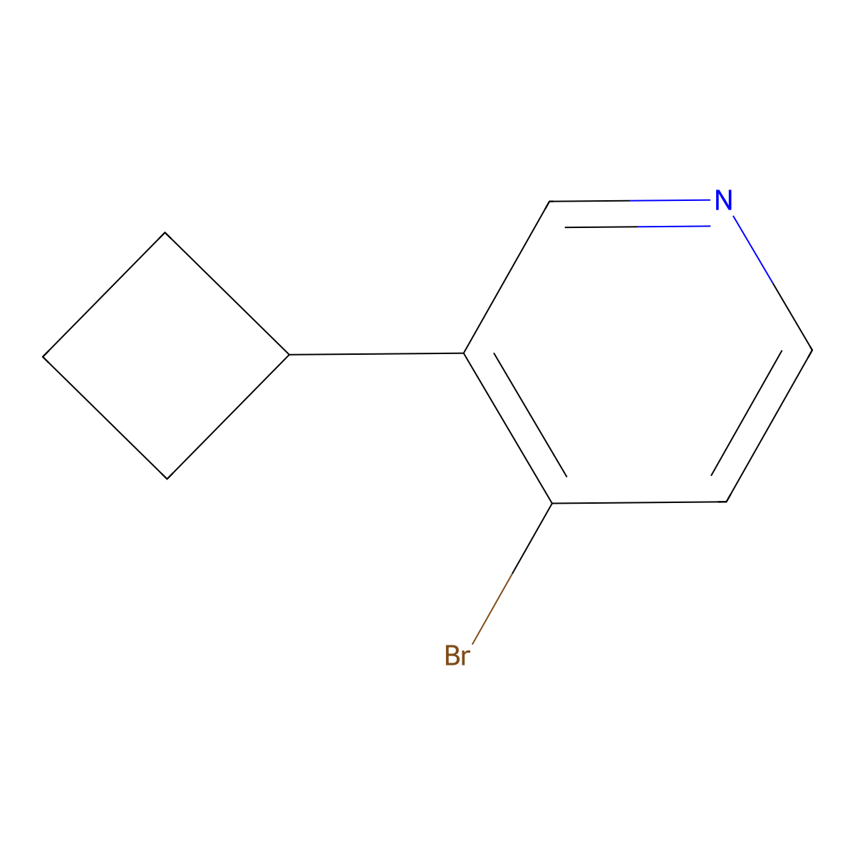 4-Bromo-3-cyclobutylpyridine molecular structure, CAS 1314353-64-4