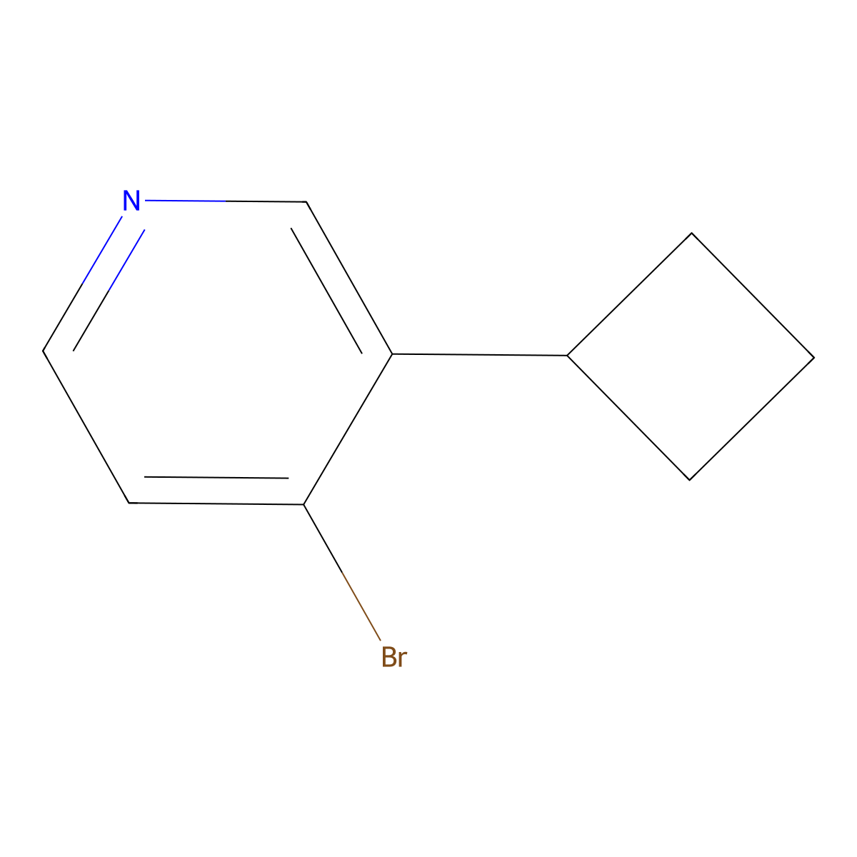 4-Bromo-3-cyclobutylpyridine molecular structure, CAS 1314353-64-4