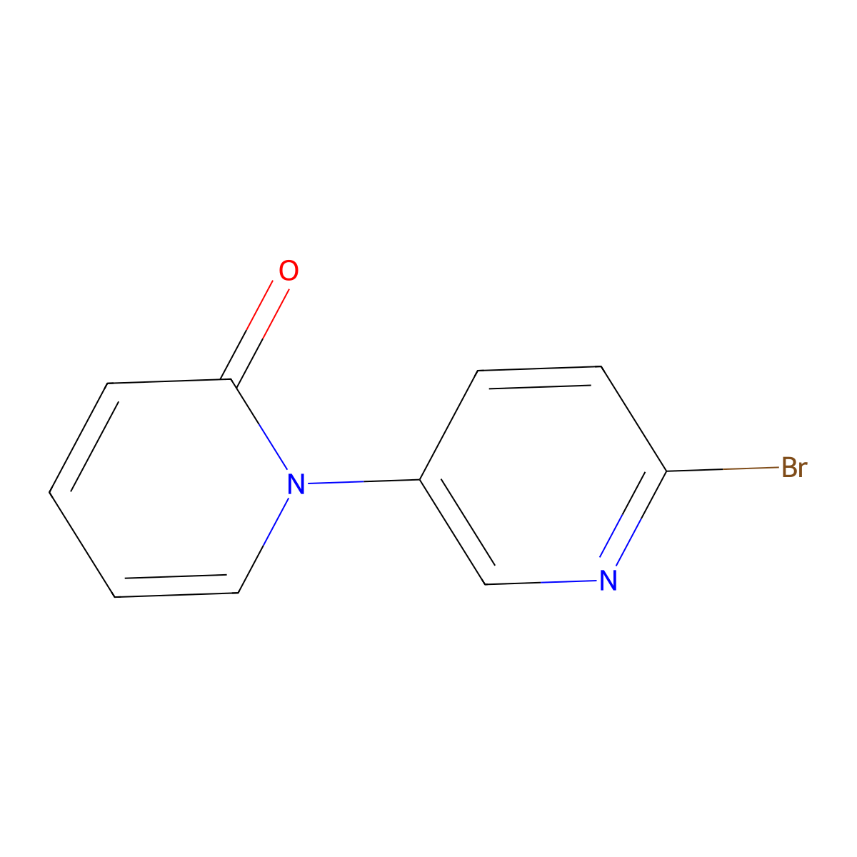 2-Bromo-5-(1H-pyridin-2-one)pyridine molecular structure, CAS 1314353-66-6